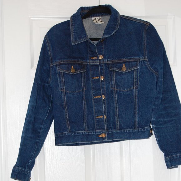 CLIO Dark Blue Jean Jacket Size Medium - Picture 1 of 11